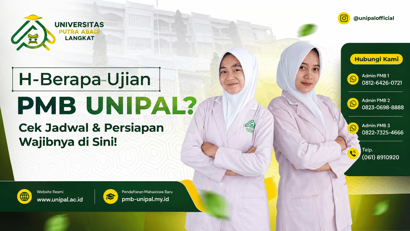 H-Berapa Ujian PMB UNIPAL? Cek Jadwal & Persiapan Wajibnya di Sini!